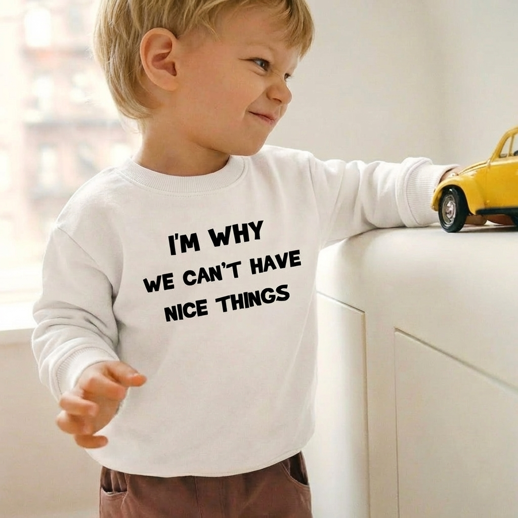 I'm Why We Can't Have Nice Things Kid's Sweatshirt 7