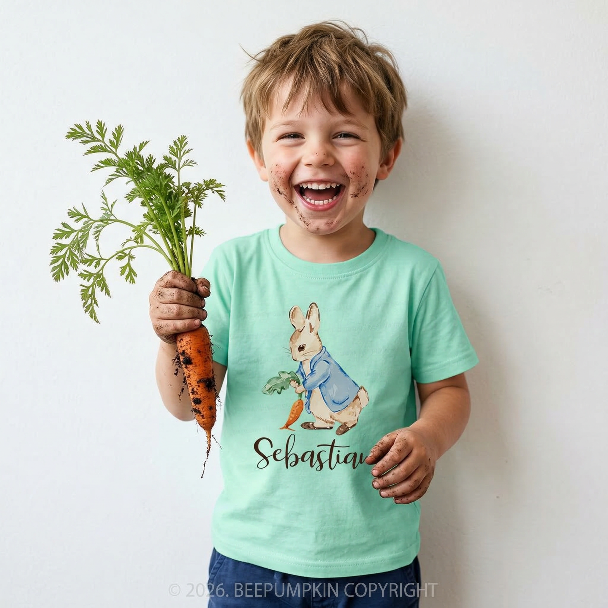 Personalized Little Bunny & Carrot Club Toddler&Kid's Tees