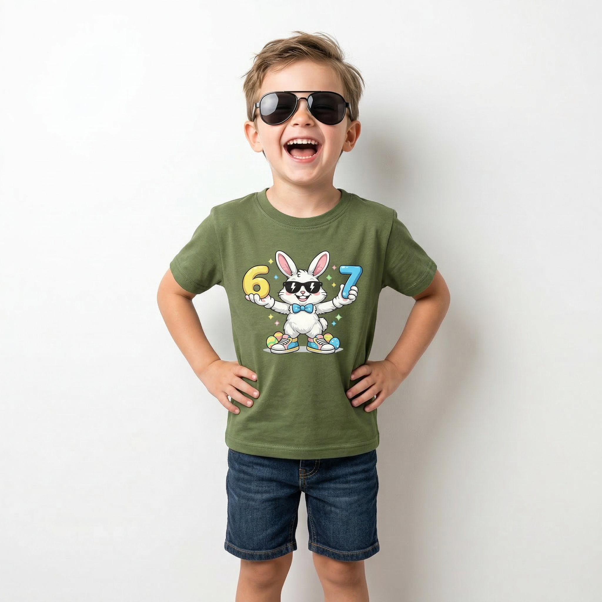 Hip‑Hop 67 Bunny Toddler&Kid's Tees