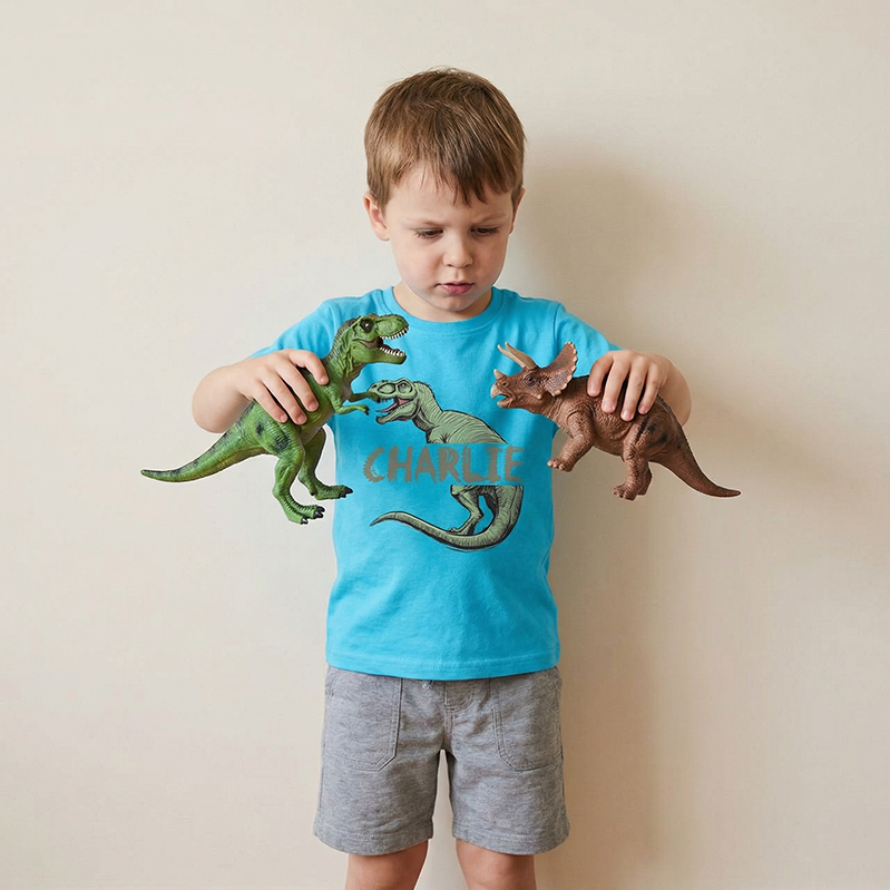 Personalized Roar And Explore Toddler&Kid's Tees