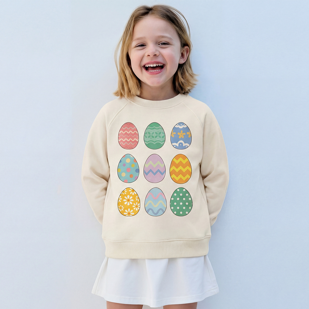 Cute Pastel Easter Egg Kid's Sweatshirt