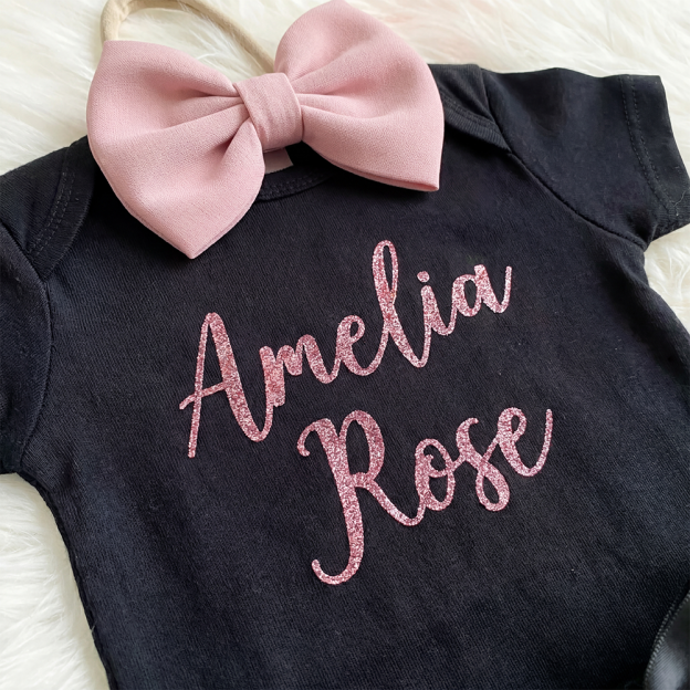 3 Pieces Black Tutu Baby Girl Outfit Set 