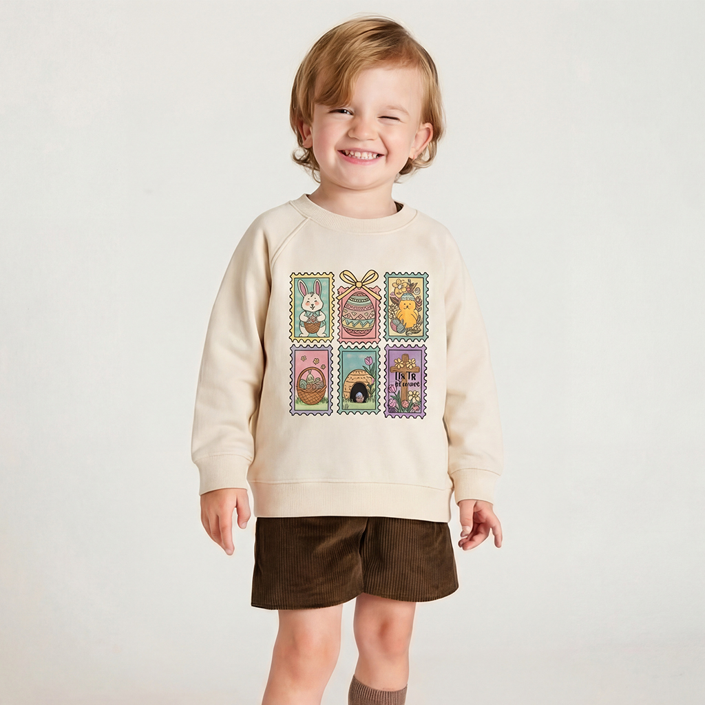He Is Risen Easter Stam Kid's Sweatshirt