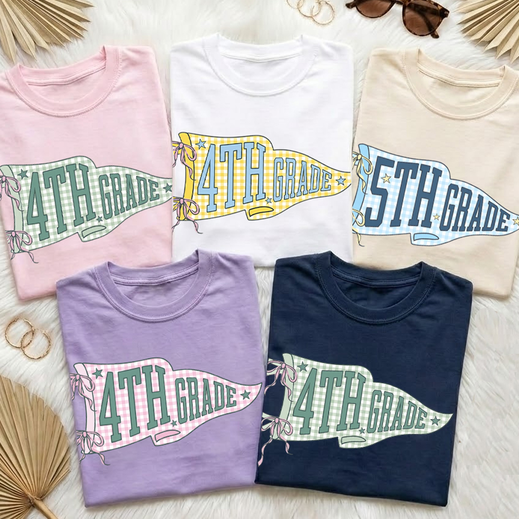 Personalized Pennant Grade Level Team Toddler&Kid's Tees