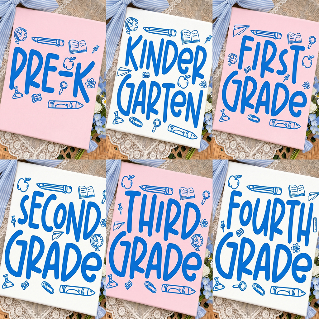 Personalized Preppy Back To School Doodles Toddler&Kid's Tees