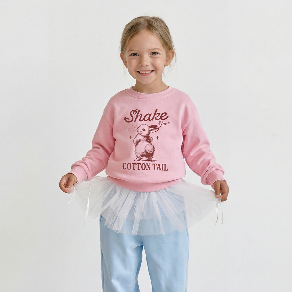 Shake Your Cotton Tail Easter Kid's Sweatshirt