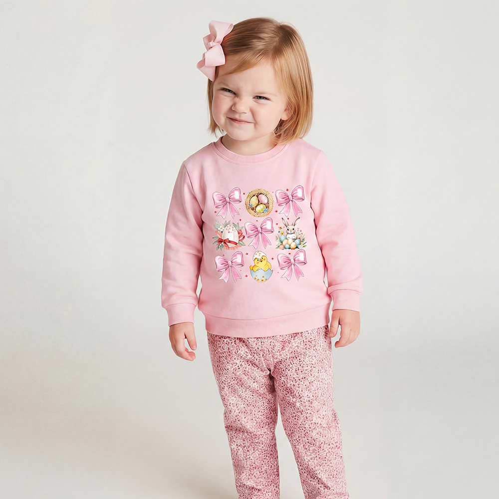 Bloom & Bunny Delight Kid's Sweatshirt