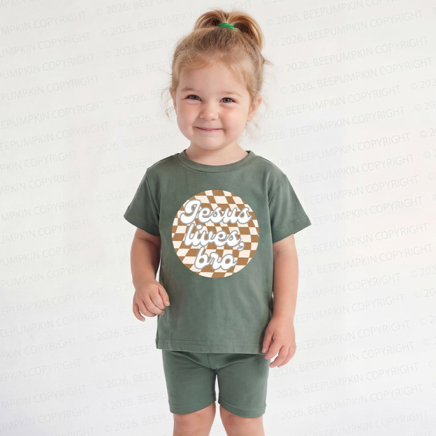 Easter Jesus Lives Kids Biker Shorts&Tee