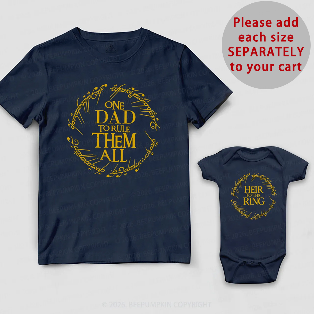 One Dad To Rule Them All Dad&Me Matching Shirts