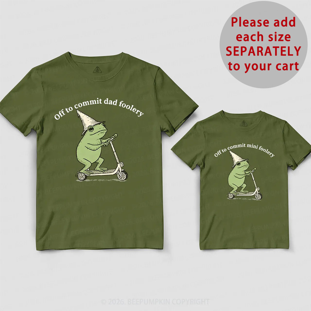 Foolery Mini Foolery Frog Scooter Dad&Me Matching Shirts