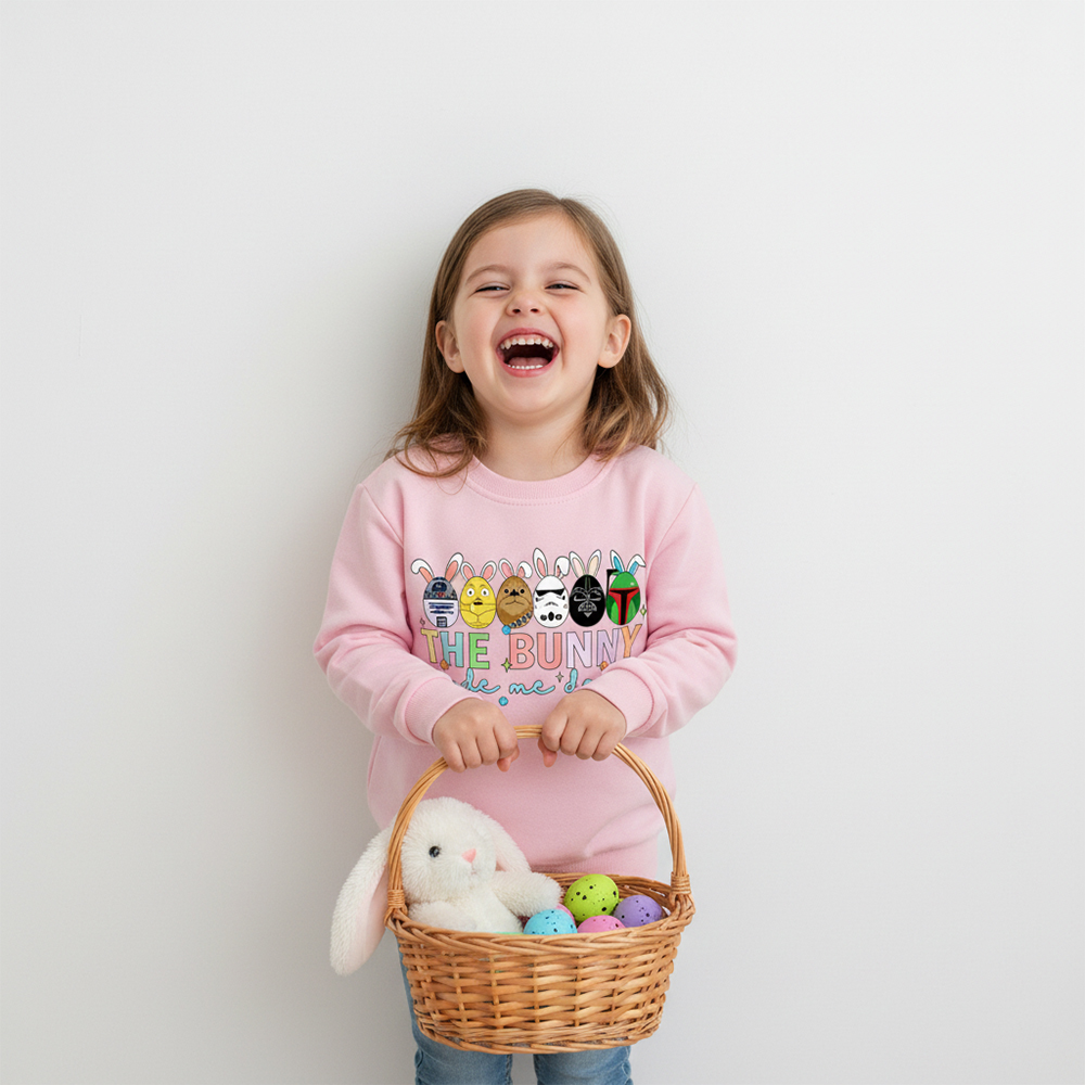 Cute Cartoon Characters Happy Easter Kid's Sweatshirt