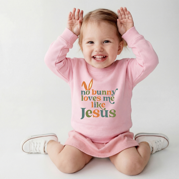 No Bunny Loves Me Like Jesus Easter Kid's Sweatshirt
