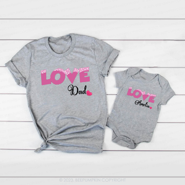 Personalized Happy Valentine's Day Family Matching Shirts