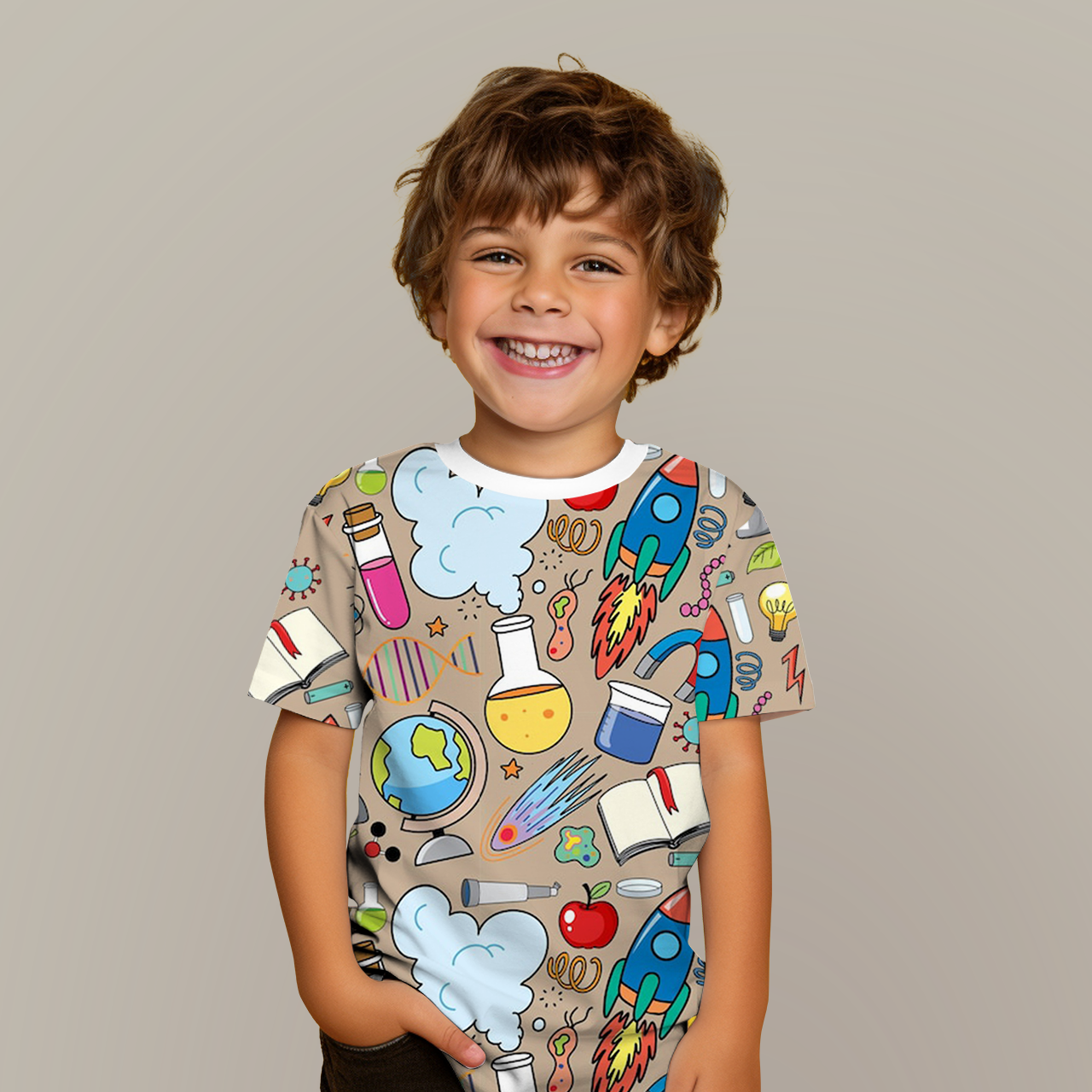 Interesting Experiment All Over Print Kids Tees