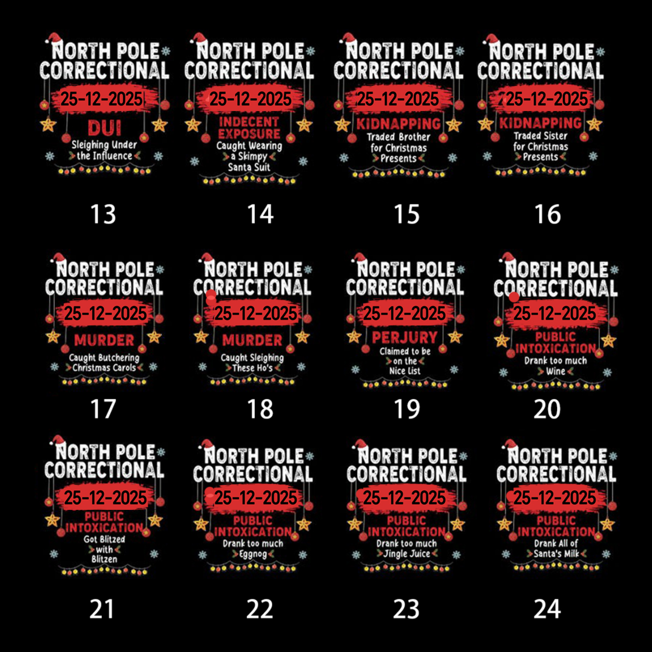 Personalized North Pole Correctional Matching T-Shirts Beepumpkin