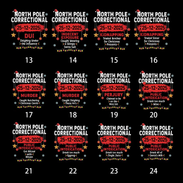 Personalized North Pole Correctional Matching T-Shirts Beepumpkin