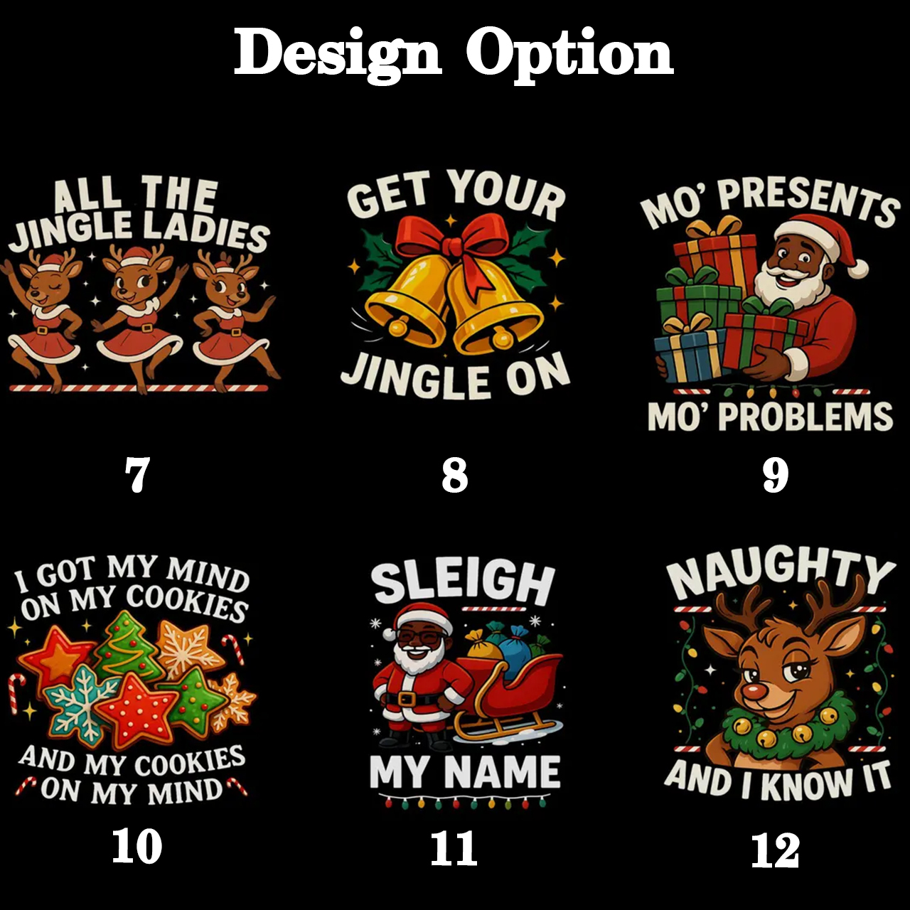 Personalized Brown Santa Christmas Family Matching Pajamas