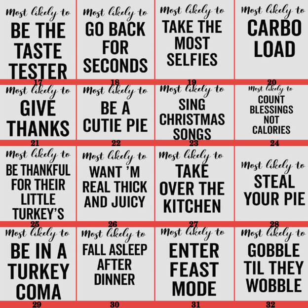 Personalized Most Likely Thanksgiving Family Matching Shirts