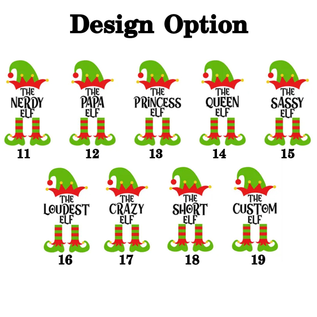 Personalized Christmas The Elf Family Matching T-Shirts Beepumpkin