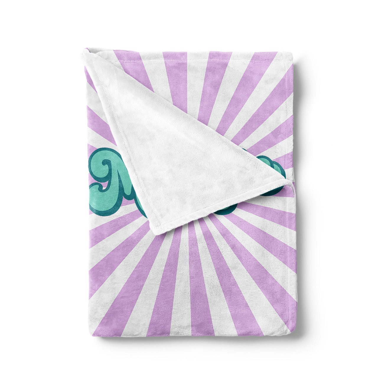 Personalized 70s Style Name Fleece Blanket