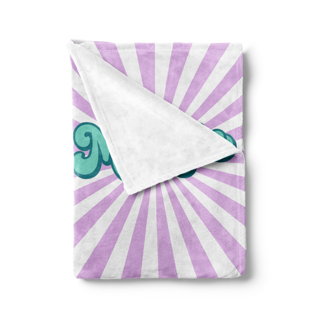 Personalized 70s Style Name Fleece Blanket