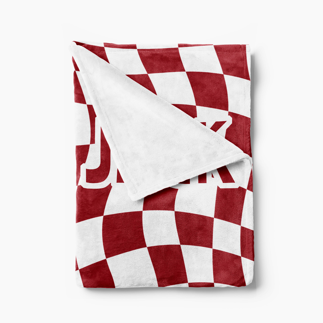 [Copy]Personalized Wavy Plaid Name Fleece Blanket