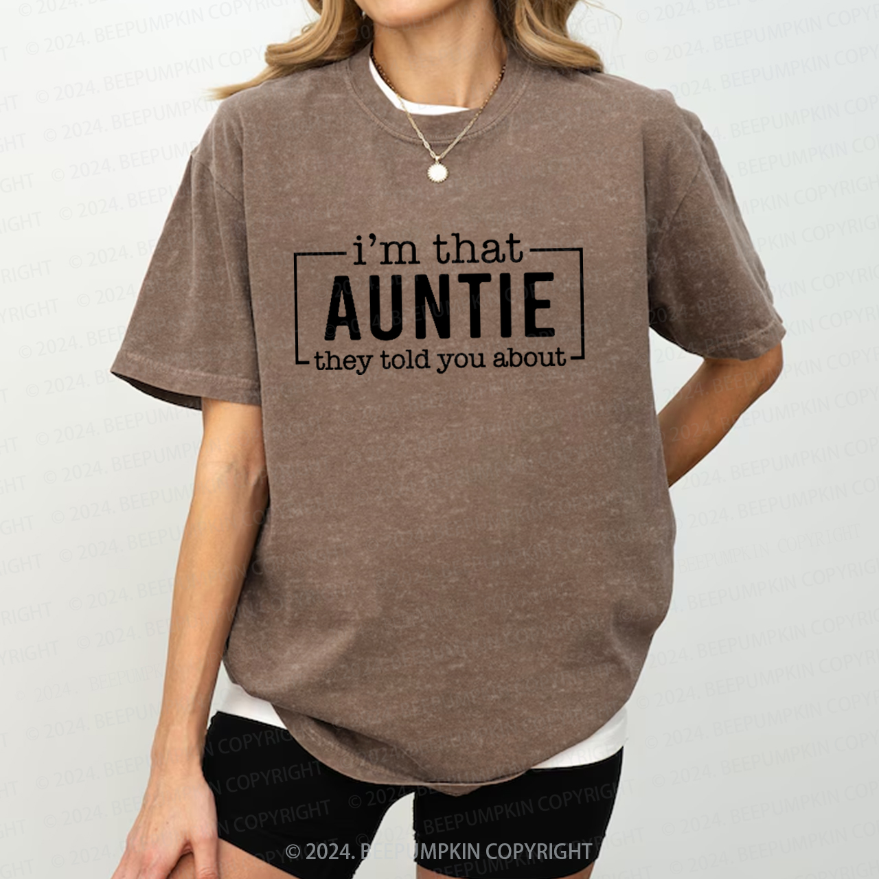 I'm That Auntie Funny Auntie Washed Tees