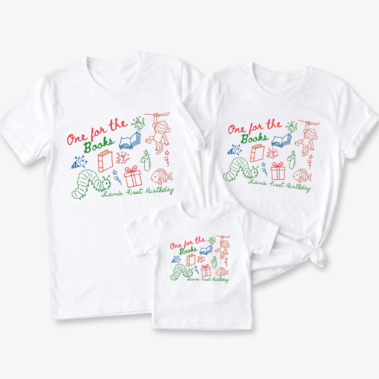 Personalized One for the Books Birthday Matching Family Shirts