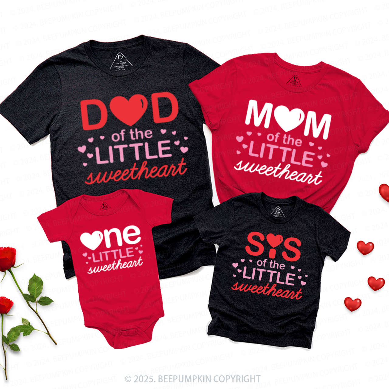 Valentine Heart First Birthday Family Matching Valentine's Shirts