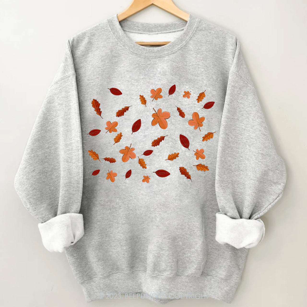 Unique Pretty Colorful Leaves Fall Sweatshirt Beepumpkin