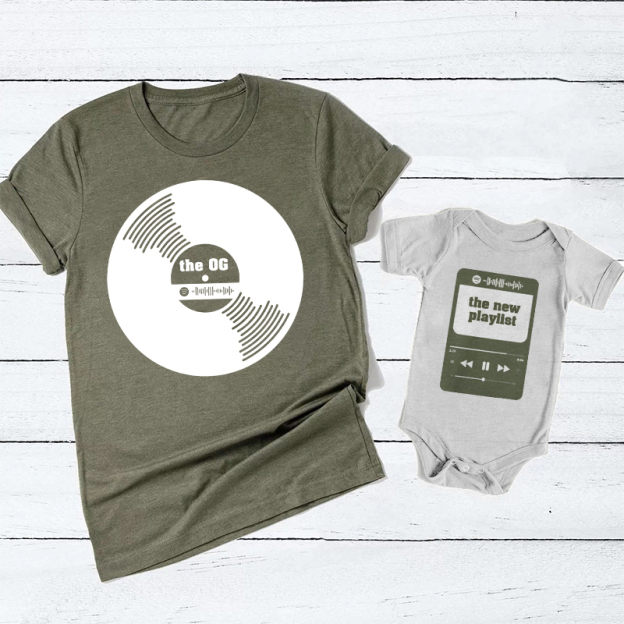 Musical Theme Matching Dad and me Shirts