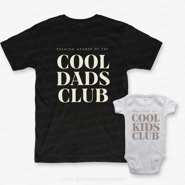 Vintage Cool Dads Club Dad&Me Matching T-Shirts-Back Design