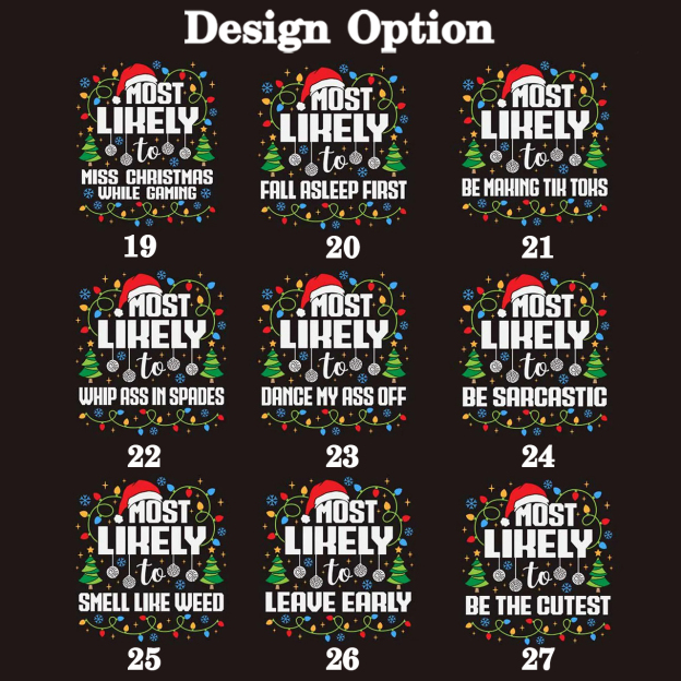 Personalized 27 Most Likely To Christmas Family Matching Pajamas