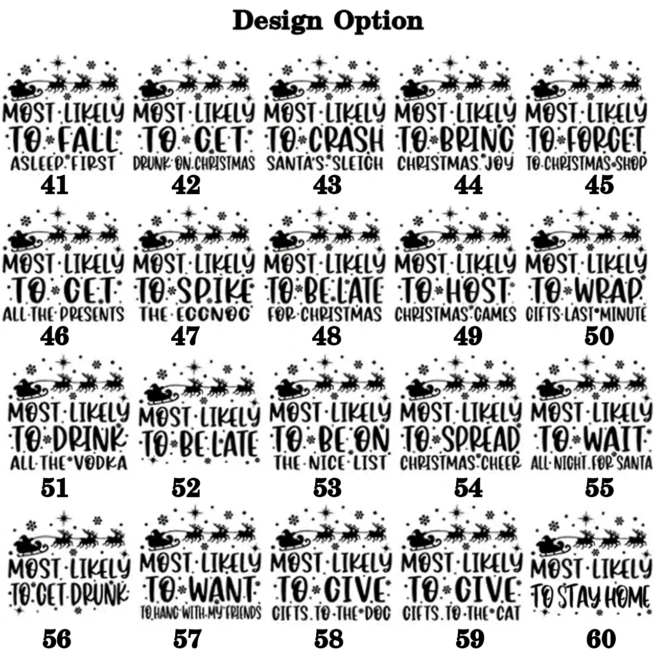 60 Most Likely To Christmas Family Matching T-Shirts Beepumpkin