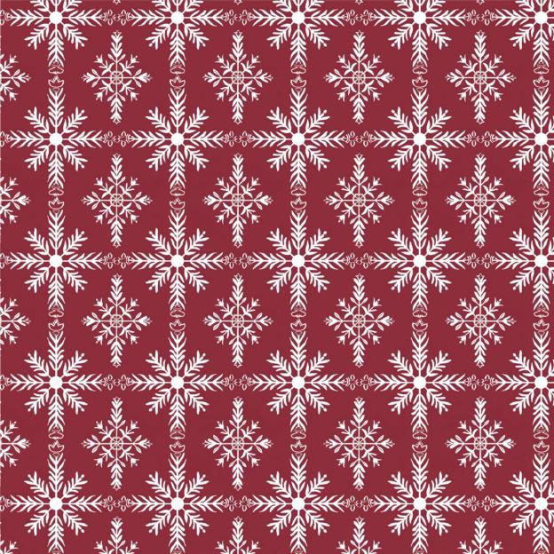 Crimson Snowfall All-Over Print Family Matching Pajama Sets