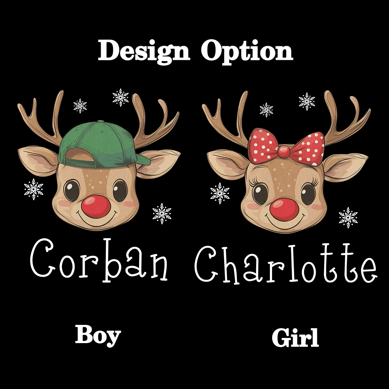 Personalized Reindeer Name Family Matching Pajamas