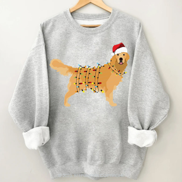 Christmas Golden Retriever Sweatshirt Beepumpkin