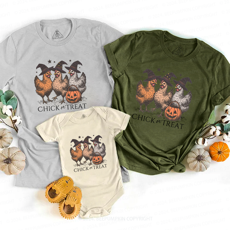 Halloween Chicken Vintage Family Matching Shirts