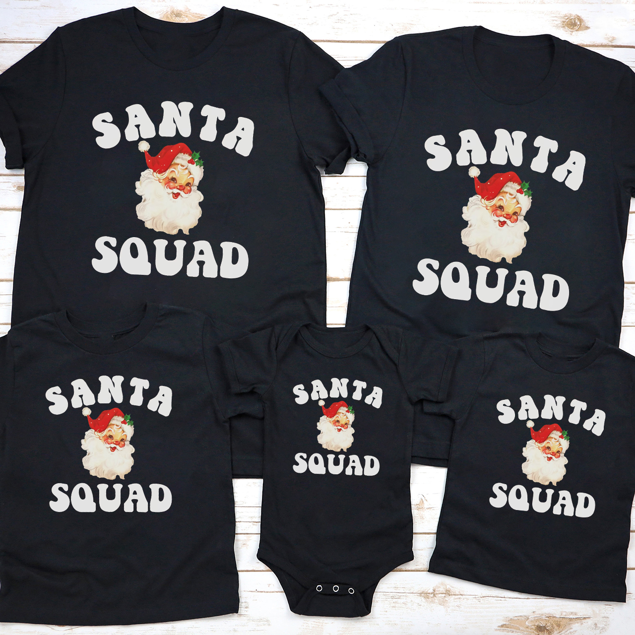 Santa Squad Family Christmas Group Shirts