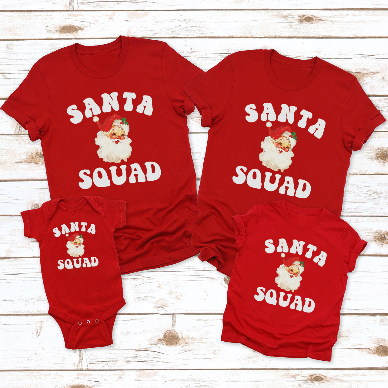 Santa Squad Family Christmas Group Shirts