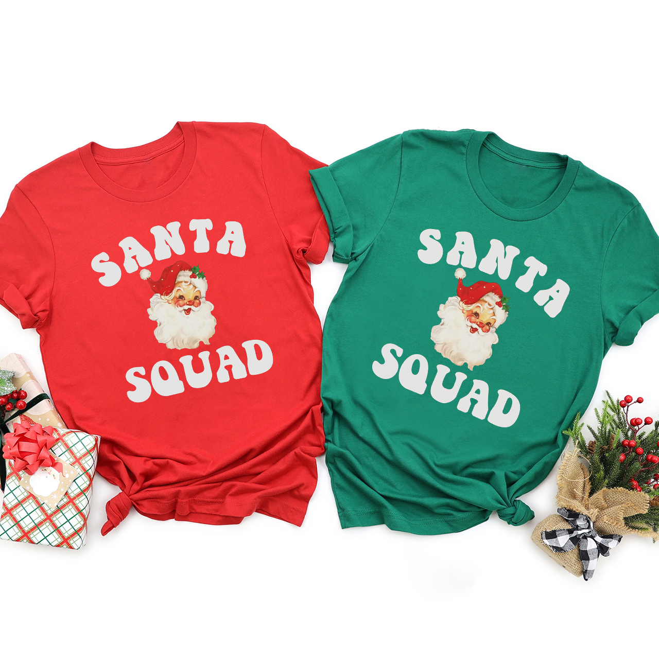 Santa Squad Family Christmas Group Shirts