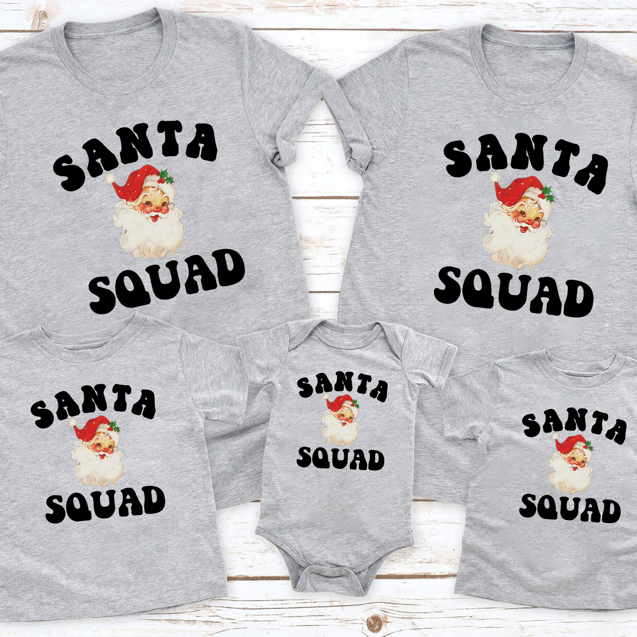 Santa Squad Family Christmas Group Shirts