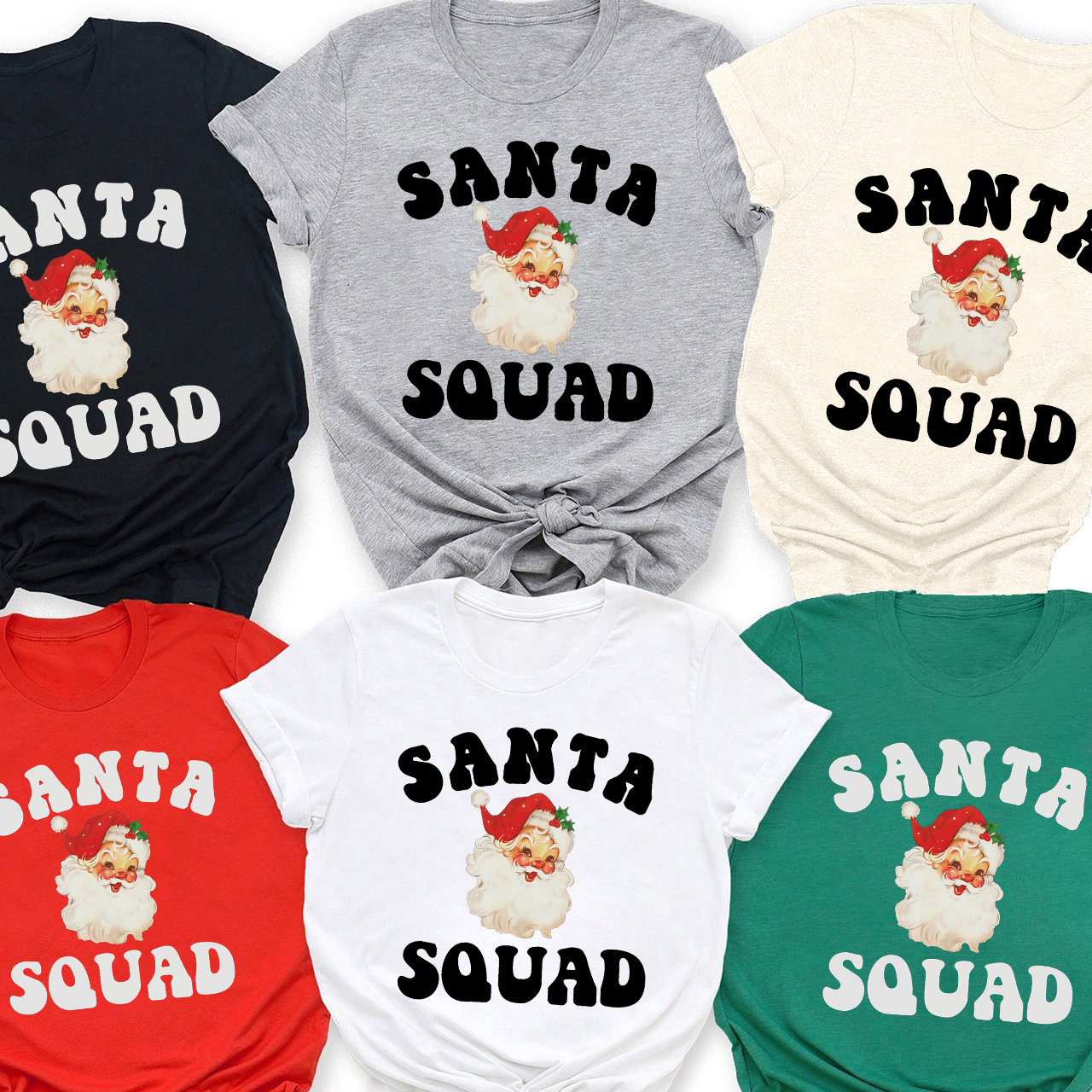 Santa Squad Family Christmas Group Shirts