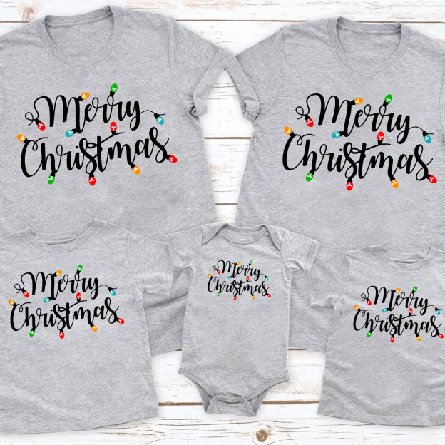 Merry Christmas-Christmas Lights Matching Shirts