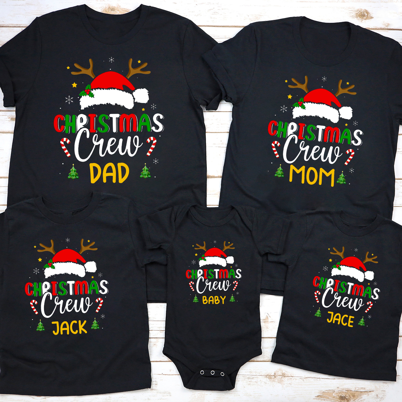 Personalized Christmas Holiday Crew Shirts