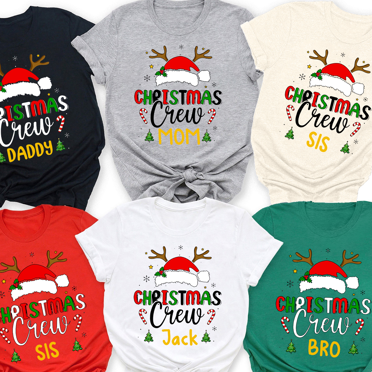 Personalized Christmas Holiday Crew Shirts