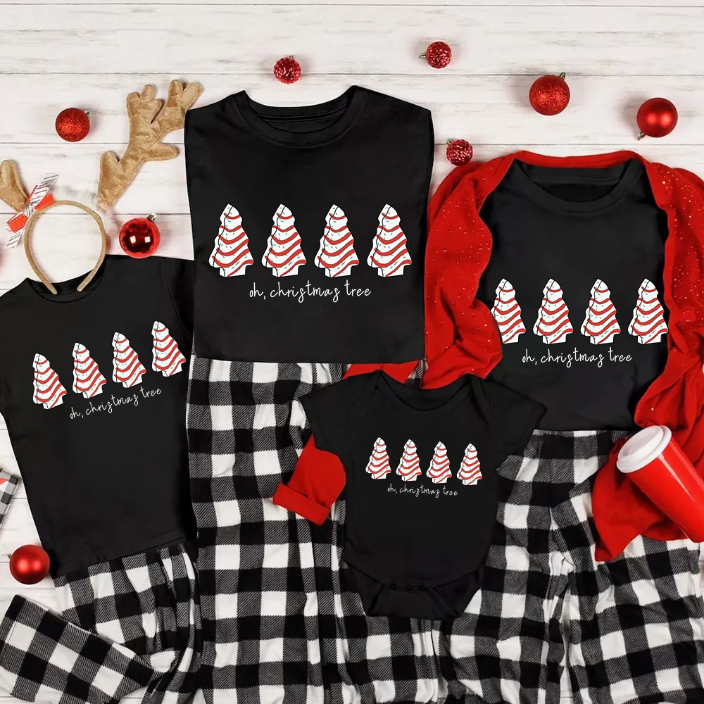 Oh Christmas Cake Family Matching Shirts
