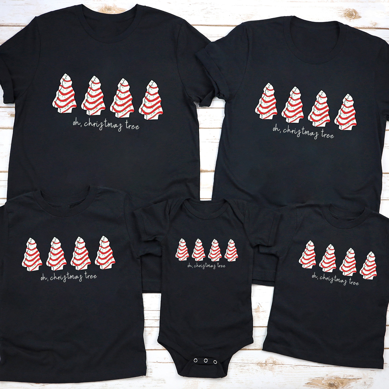 Oh Christmas Cake Family Matching Shirts