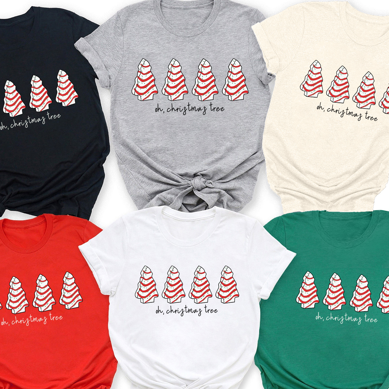 Oh Christmas Cake Family Matching Shirts