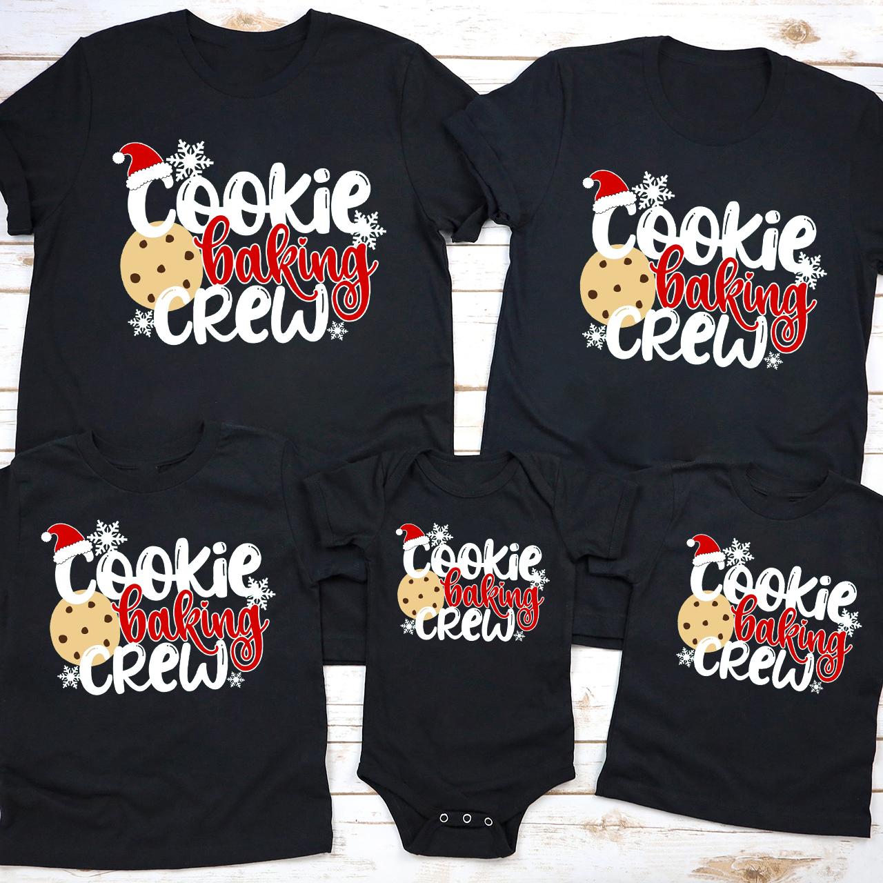 Cookie Baking Crew Family Matching Tees